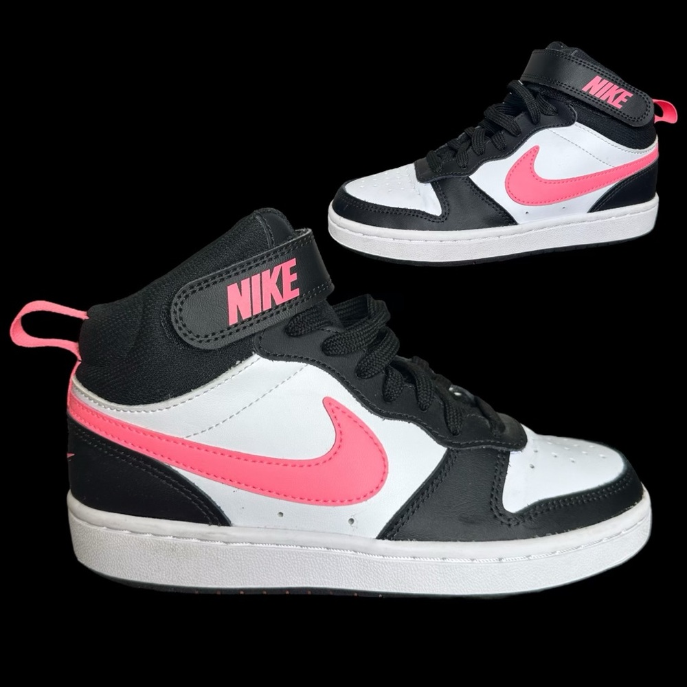 Nike Kids High-Top Sneakers White Black Pink